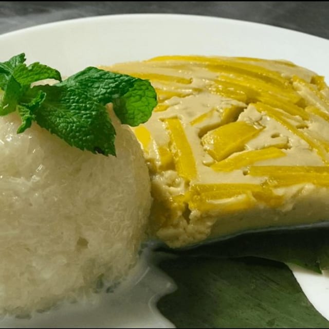 Pumpkin Custard & Coconut Rice.